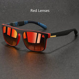 Fashion Vintage Square Sports Sunglasses For Men Women Fishing Driving Man Brand Designer Sun Glasses Anti-Glare Eyewear UV400