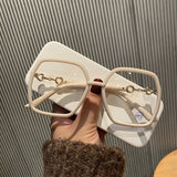 Oversized Square Eyeglasses Woman Men 2022 New Blue Light-blocking Male Female Eyewear Trendy Glasses for Reading 1PCS Jack's Clearance