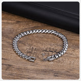 Vnox Stainless Steel Cuban Chain Bracelet for Men & Women – 6–12mm