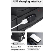 Men Multifunction Anti Theft USB Shoulder Bag Man Crossbody Cross Body Travel Sling Chest Bags Pack Messenger Pack Jack's Clearance