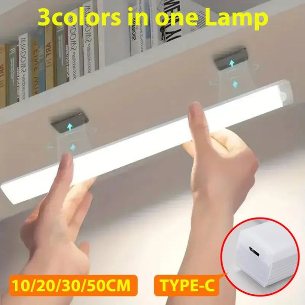 Wireless LED Motion Sensor Night Light – Rechargeable Type-C Cabinet & Staircase Lamp