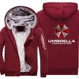 2025 Leisure Versatile Hoodies Autumn And Winter Man's Popular Jacket Umbrella Corporation Graphic Logo Print Fleece Warm Coat