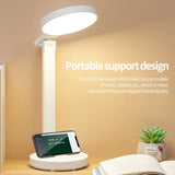 LED Desk Lamp Eye Protection Desk College Student Charging USB Learning Dormitory Bedroom Bedside Reading Night Light Jack's Clearance