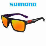 Shimano Polarized Sunglasses Men's Driving Shades Male Cycling Camping Hiking Fishing Classic Sun Glasses UV400 Eyewear