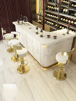Bar Stools - Counter Height Adjustable Swivel Bar Chair - Modern Stainless Steel - Kitchen Counter Stools - Dining Chairs Set