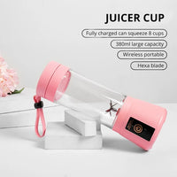 Mini Portable Blender Milkshake Cup With USB Rechargeable 6 Blades Mini Fruit Juice Mixer Shake Take Juice Cup Jack's Clearance