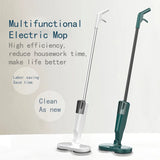 Electric Water Mop Cleaner Machine 360° Rotatable Spin Cleaning Mop Squeeze Wet and Dry Use Hand Push Household Floor Cleaning
