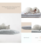 Italian minimalist designer polar bear shape large flat fabric sofa Internet celebrity hotel villa lazy sofa