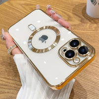 Magnetic Wireless Charging Case for iPhone with Transparent Design and Soft Silicone Cover Jack's Clearance
