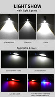 High Power White Laser LED Flashlight Built-in Battery USB Rechargeable Strong Light Tactical Torch Outdoor Camping Hiking Lamp