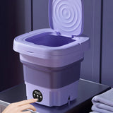 Portable Automatic Washing Machine with Drying - Foldable & UV Sterilization