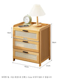 Solid Wood Nightstand – Modern Bedside Drawer Cabinet