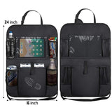 Car Backseat Organizer with Touchscreen Tablet Holder – Storage Pockets & Seat Protector