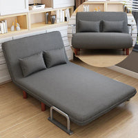 IHOME 65CM Grey Simple Folding Sofa Bed Apartment Small Family Simple Reclining Chair Single Folding Sofa Bed 2023