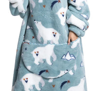 Oversized Wearable Blanket Cozy Warm Hoodie for Adults Soft Sweatshirt for Gifts One Size Fits All