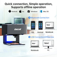 DAJA DJ6 Mini Portable Laser Engraver Diy Bluetooth Machine Painted Dog Tag Paper Leather Wooden Plastic Logo CNC Machine