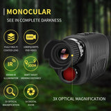 Monocular Night Vision Device 1080P HD Infrared 5x Digital Zoom Hunting Telescope Outdoor Day Night Dual Use 100% Darkness 300m