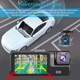 3-Camera Dash Cam System – 1080P Front & Rear WiFi DVR with Night Vision