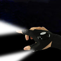 Night Light Waterproof Fishing Gloves with LED Flashlight Rescue Tools Outdoor Gear Cycling Practical Durable Fingerless Gloves Jack's Clearance