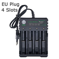 18650 Battery Charger Black 1 2 4 Slots AC 110V 220V Dual For 18650 Charging 3.7V Rechargeable Lithium Battery Charger Jack's Clearance