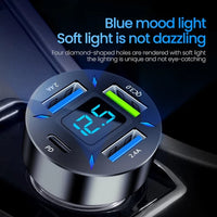 66W 4 Ports USB Car Charger Fast Charging PD Quick Charge 3.0 USB C Car Phone Charger Adapter For iPhone 13 12 Xiaomi Samsung Jack's Clearance