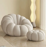 Pumpkin-Shaped Lazy Sofa – Cozy & Washable Lounge Chair for Any Room