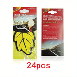Natural Vanilla Tea Leaf Car Air Fresheners – Hanging Auto Perfume (3–60 Pack)