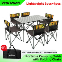 Whotman 73012 Outdoor Folding Table Chair Camping Set Portable   BBQ Picnic Table Waterproof Foldable Durable Folding Table Desk