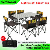 Whotman 73012 Outdoor Folding Table Chair Camping Set Portable   BBQ Picnic Table Waterproof Foldable Durable Folding Table Desk