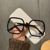 Oversized Square Eyeglasses Woman Men 2022 New Blue Light-blocking Male Female Eyewear Trendy Glasses for Reading 1PCS Jack's Clearance