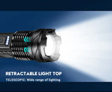 High Power White Laser LED Flashlight Built-in Battery USB Rechargeable Strong Light Tactical Torch Outdoor Camping Hiking Lamp