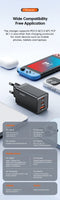 Toocki GaN 67W Charger Quick Charge QC4.0 PD3.0 Fast Charging Type C USB Charger for Macook Pad iPhone 15 14 Pro Max Plus Xiaomi