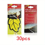 Natural Vanilla Tea Leaf Car Air Fresheners – Hanging Auto Perfume (3–60 Pack)