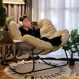 Human Bird Nest Rattan Weaving Rocking Chair Leisure Sofa Home Balcony Single Lazy Sofa Rocking Chair Rattan Chair Can Sleep