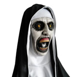 Horror Scary Nun Latex Mask for Halloween Cosplay