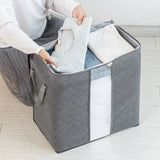 Large Capacity Non-Woven Storage Box - Clothing and Bedding - Semitransparent - Durable