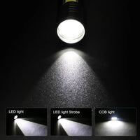Mini LED Flashlight COB+XPE Portable Torch USB Charging Camping Lantern Zoomable Focus Light Tactical Flashlight with Pen Clip