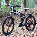 26” Folding Electric Mountain Bike – 250W, Dual Suspension