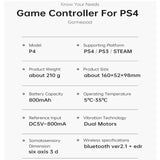 Wireless Gamepad Bluetooth Controller 6-Axis Joystick Dual Vibration JoyPad For PS4 Controller PS3 Control Gaming Console