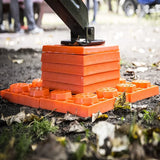 RV Tongue Jack Stand 5pcs RV Leveling Blocks Features Durable Resin Construction Stabilizer Jacks Interlocking Design