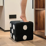 Cubic Lamb Wool Dice Stool – Fun & Fluffy Home Accent