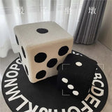 Cubic Lamb Wool Dice Stool – Fun & Fluffy Home Accent