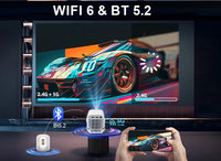 4K Portable Android Projector – 1080P HD, Auto Focus, Home & Outdoor Cinema