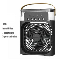 3-in-1 Mini Portable Air Cooler, Humidifier & LED Night Light – Household & Office Fan