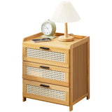 Solid Wood Nightstand – Modern Bedside Drawer Cabinet