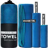 Sports Microfiber Quick Dry Pocket Towel - Portable Ultralight Absorbent Towel - Swimming Pool Gym Fitness Yoga Beach Towel