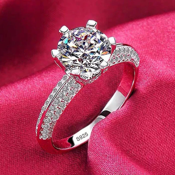 Never Fade White Gold Color Rings Women High Quality Zircon Ring Original Tibetan Silver Wedding Band Bridal Jewelry Accessories Jack's Clearance