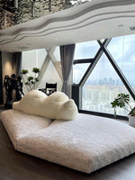 Italian minimalist designer polar bear shape large flat fabric sofa Internet celebrity hotel villa lazy sofa