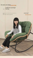 Human Bird Nest Rattan Weaving Rocking Chair Leisure Sofa Home Balcony Single Lazy Sofa Rocking Chair Rattan Chair Can Sleep