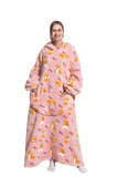 Oversized Wearable Blanket Cozy Warm Hoodie for Adults Soft Sweatshirt for Gifts One Size Fits All
